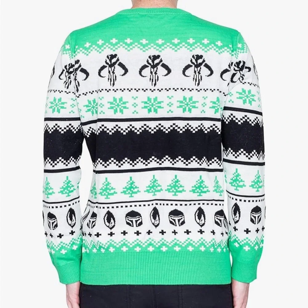 Star Wars Sweater The Mandalorian Baby Yoda with a Santa Hat Size:XL - Picture 6 of 7
